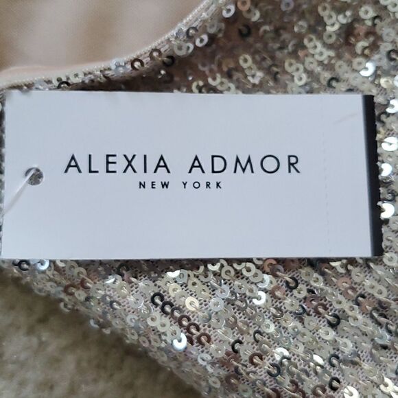 ALEXIA ADMOR Strapless Sequin Ruffle Sheath Dress - Picture 9 of 10